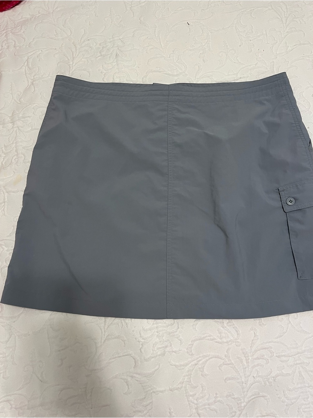 Patagonia Slate Gray/Green Outdoor Skirt with Drawstring and Pockets size 12 - Picture 8 of 13